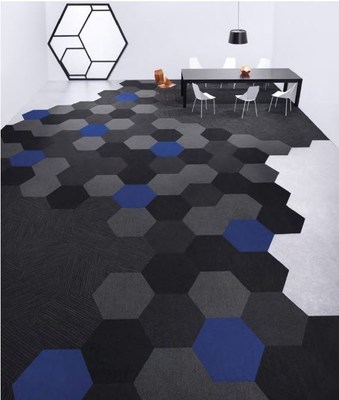 Hexagon Carpet at Great Room