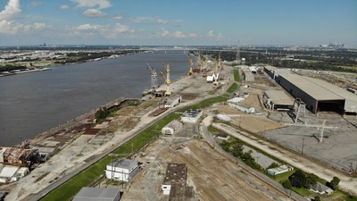 Aerial shot of Avondale Shipyard in New Orleans, LA, Host’s recent acquisition which coincides with their strategic investment from Metalmark Capital