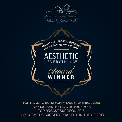 Michael R. Burgdorf, MD, MPH and Music City Plastic Surgery, received top honors in the 2018 Aesthetic Everything® Aesthetic and Cosmetic Medicine Awards