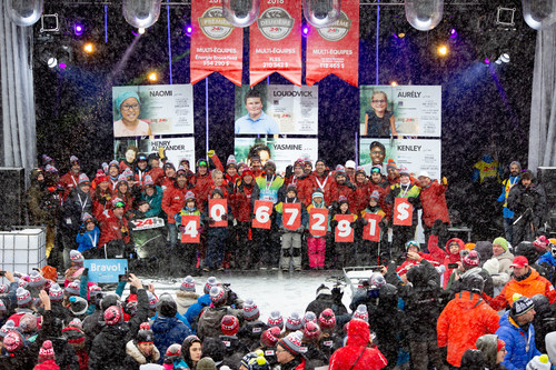 The organizers of Tremblant’s 24h are very proud to announce that the 18th edition of its charity fundraiser has reached new heights. Not only did a record number of people sign up to participate – in all, 3,524 who came to ski, walk or run for 24 hours – but also, for the 18th consecutive year, the event shattered its previous records with a donation total of $4,067,291 for children’s causes. (CNW Group/24h Tremblant)