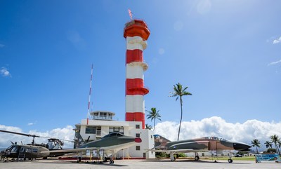 The Ford Island Control Tower will soon have years of renovation work completed and a new elevator for the visiting public to enjoy thanks to a donation from the Shoen Family of U-Haul. Credit: Pacific Aviation Museum Pearl Harbor.