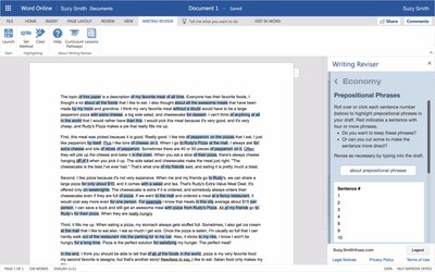 Users can simply launch the Writing Reviser tool in MS Word at any point in the writing process, giving them instant feedback powered by AI.