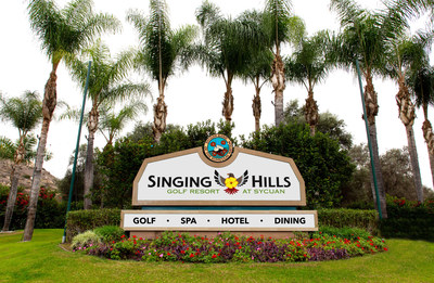 The new monument sign at Singing Hills Golf Resort at Sycuan