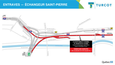 2-Entraves − Échangeur Saint-Pierre (Groupe CNW/Ministère des Transports)
