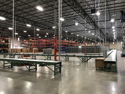 Interior view of Partsmaster's new warehouse facility in Greenville, Texas (PRNewsfoto/Partsmaster)