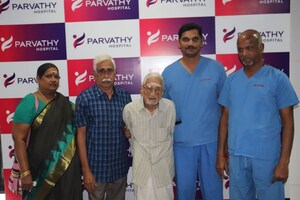 Parvathy Hospital Performed Hip Replacement Surgery Enabling Complete Mobility to a 100-year old Patient