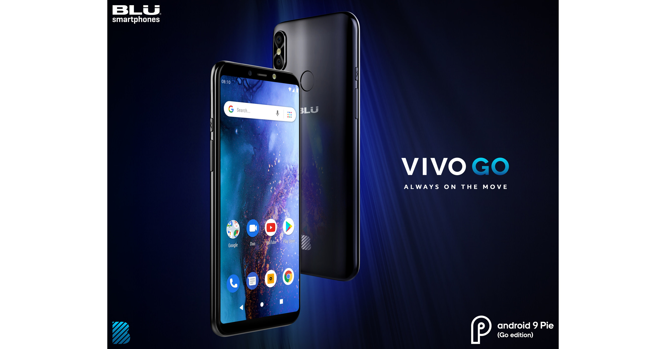 Blu To Introduce First Android 9 Pie Go Edition Smartphone In The U S The Blu Vivo Go For Just 79 99