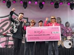 Multi-Platinum Recording Artist, Andy Grammer and AutoNation Present Check to the Breast Cancer Research Foundation at the 2018 AutoNation Cure Bowl
