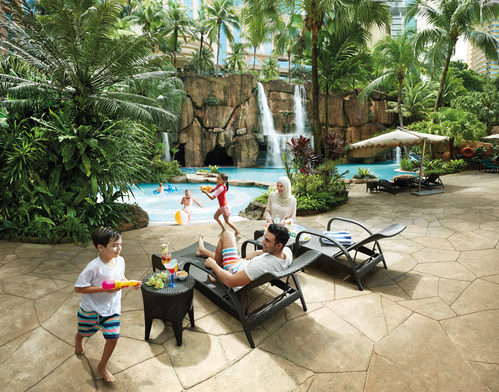 Fun by the poolside at Sunway Resort Hotel & Spa
