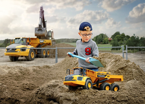 The Volvo A60H Kids Toy is just like the real thing - only smaller. (PRNewsfoto/Volvo Construction Equipment)