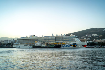 Carnival Corporation and its AIDA Cruises brand celebrated the start of its operation of the Santa Cruz de Tenerife Cruise Terminal in the Canary Islands with the maiden call of AIDAnova, the world's first cruise vessel to be powered at sea and in port by liquefied natural gas (LNG), the world's cleanest burning fossil fuel.