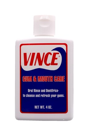 VINCE Gum and Mouth Care - Oral Rinse and Dentifrice is Back