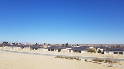 Pictured: Solar panels on homes at Edward’s Air Force Base are a part of Corvias’ solar program which achieved energy offsets of 30-60% across four U.S. military installations, exceeding the programmatic goal of 25% savings by 2025.