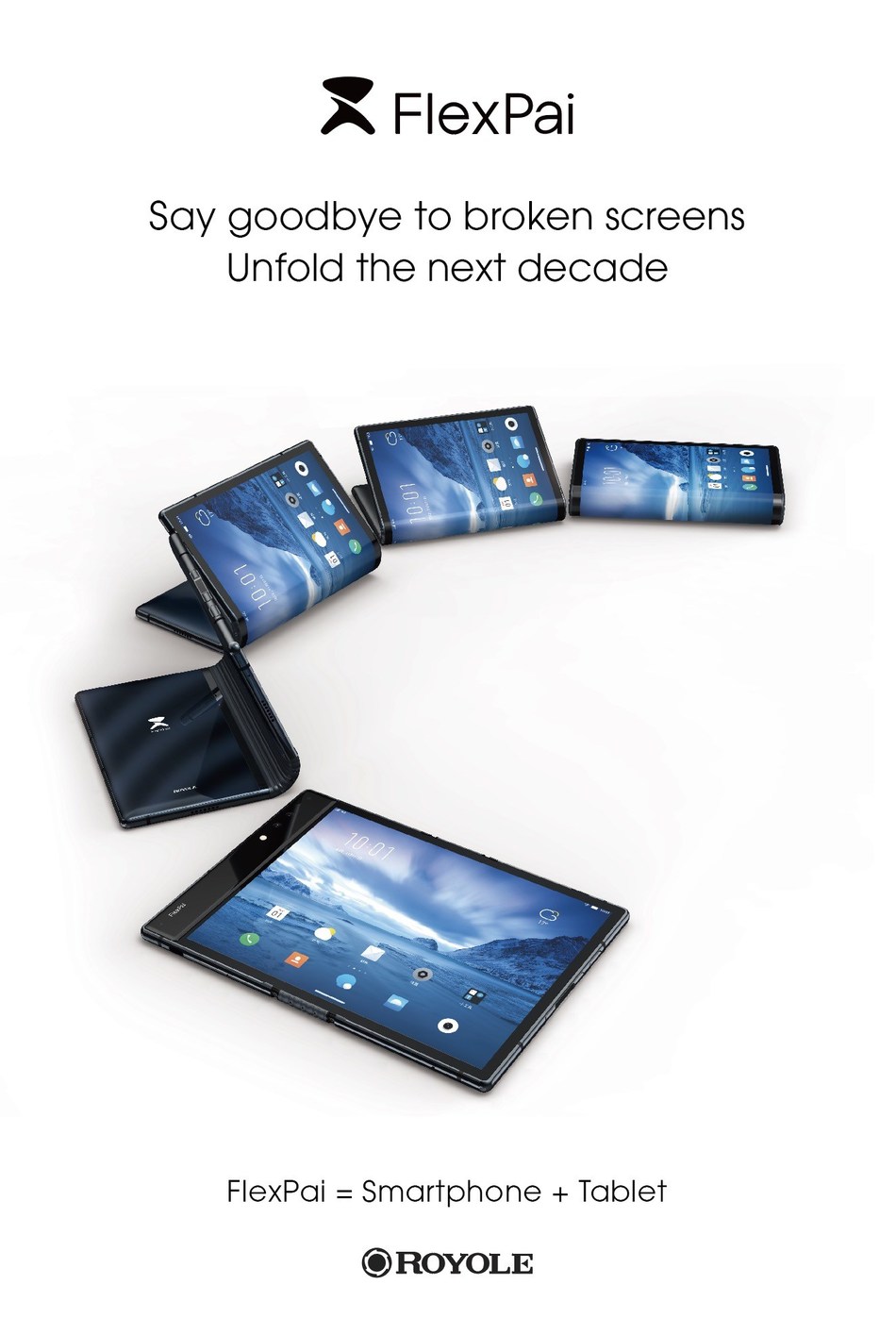 Disrupting consumers’ traditional concept of a smartphone, FlexPai can be used either folded or unfolded, giving it the portability of a smartphone plus the screen size of a high-definition tablet.