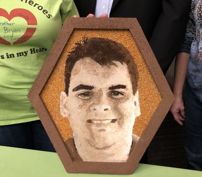 The floragraph of organ and tissue donor Bryan Herrington that will appear on the Donate Life float in the New Year's Day Rose Parade.