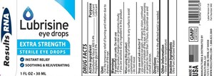 Results RNA LLC Issues Voluntary Worldwide/Nationwide Recall of Lubrisine Eye Drops Due to Manufacturing Sterility Concerns and Undeclared Colloidal Silver