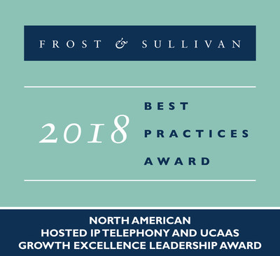 2018 North American Hosted IP Telephony and UCaaS Growth Excellence Leadership Award