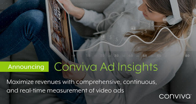 For the First Time Ever, Publishers Have Real-time Visibility Into All Video Ad Delivery and Viewing Experience Issues with Conviva Ad Insights