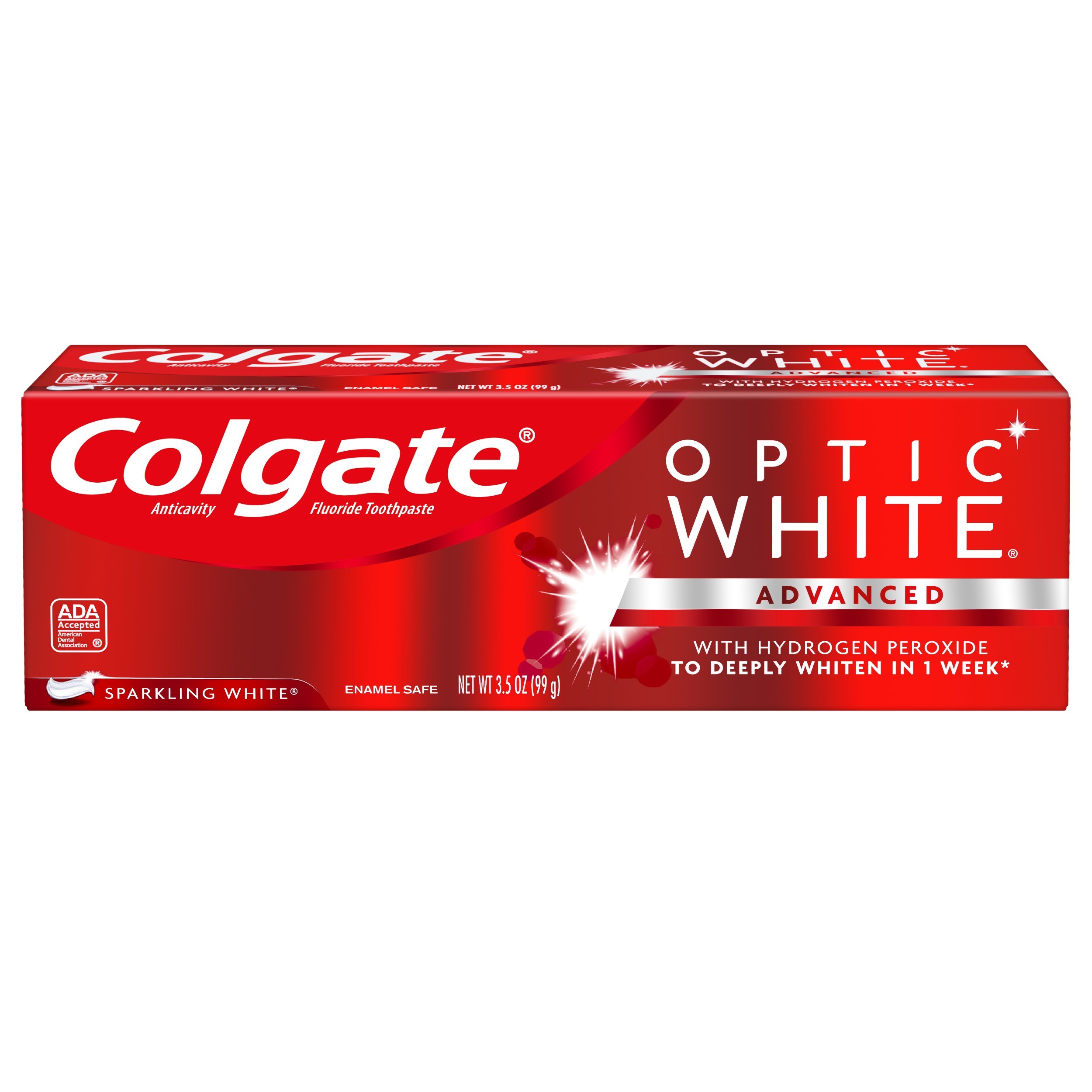 Colgate Optic White Advanced Sparkling White Becomes The First Toothpaste In The At Home Bleaching Category To Be Awarded The Ada Seal Of Acceptance
