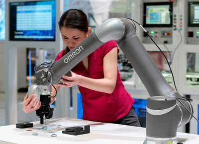 OMRON collaborative robots demonstrate the ideal in automation, in which people and machines work together in harmony.
