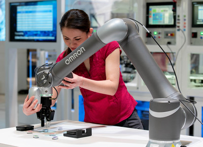 OMRON collaborative robots demonstrate the ideal in automation, in which people and machines work together in harmony. OMRON collaborative robots demonstrate the ideal in automation, in which people and machines work together in harmony.