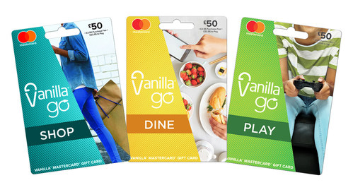 Vanilla Go cards that can be found in national retailers