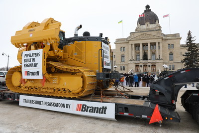 Brandt's BPL220K on site at Rally in Regina for Canadian Resources this Tuesday (CNW Group/Brandt Tractor Ltd.)