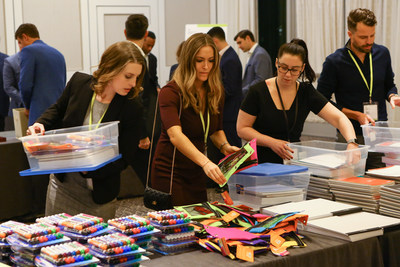 OppenheimerFunds employees assemble supplies to benefit the Boys & Girls Clubs of Metro Atlanta’s arts, teen services, healthy lifestyles and learning center programs. OppenheimerFunds employees assemble supplies to benefit the Boys & Girls Clubs of Metro Atlanta’s arts, teen services, healthy lifestyles and learning center programs.