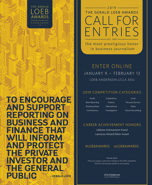 Gerald Loeb Awards Open Call For Entries For 2019 Journalism Competition