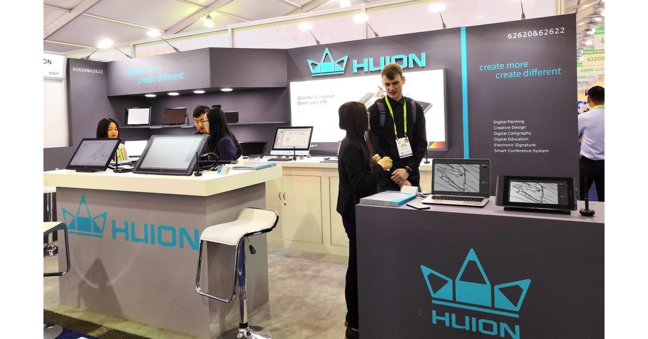 Huion exhibits Kamvas Pro pen displays at CES Las Vegas 2019
