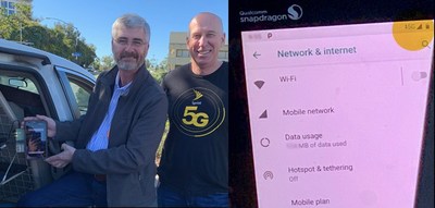 Sprint completes world's first 5G data call using 2.5 GHz and Massive MIMO on its commercial network.