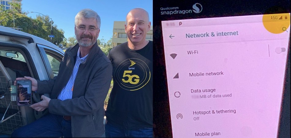 Sprint completes world’s first 5G data call using 2.5 GHz and Massive MIMO on its commercial network.