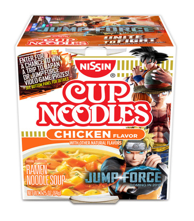 Nissin Cup Noodles® Unites with JUMP FORCE Video Game to Launch Epic “Jump to Japan Sweepstakes” With Limited-Edition Packaging