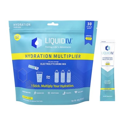 Liquid I.V.’s Hydration Multiplier 30ct, available at Costco Warehouses in Lemon Lime and online at Costco.com in Lemon Lime and Acai Berry.