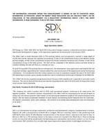 SDX Energy Inc - Egypt Operations Update