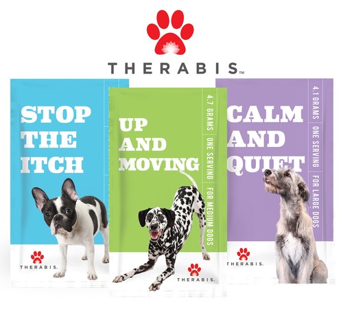 Therabis offers hemp-infused pet supplements designed to address anxiety, joint mobility, skin irritations and allergies in dogs. (CNW Group/Dixie Brands, Inc.)