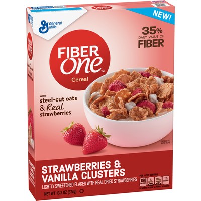Fiber One Introduces New Fiber-Rich Cereal Made With Real Strawberries.