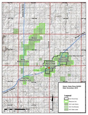 Figure 1: Location of the Reno Creek ISR Project, Wyoming (CNW Group/Uranium Energy Corp)