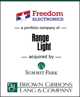 Brown Gibbons Lang & Company (BGL) is pleased to announce the sale of Freedom Electronics, LLC (Freedom), a portfolio company of Range Light LLC, to Summit Park LLC. BGL's Diversified Industrials team served as the exclusive financial advisor to Freedom.