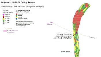 Diagram 3 : 2018 Infill Drilling Results (CNW Group/Rubicon Minerals Corporation)