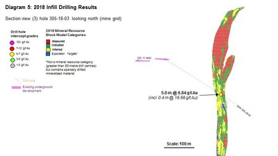 Diagram 5 : 2018 Infill Drilling Results (CNW Group/Rubicon Minerals Corporation)