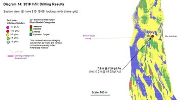 Diagram 14 : 2018 Infill Drilling Results (CNW Group/Rubicon Minerals Corporation)