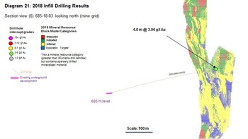 Diagram 21 : 2018 Infill Drilling Results (CNW Group/Rubicon Minerals Corporation)