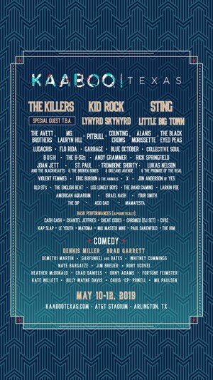 KAABOO Texas Debuts On May 10-12, 2019