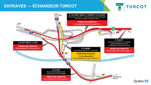 Projet Turcot - Fermeture dans l'échangeur Turcot durant la fin de semaine du 18 janvier 2019 - Secteur à éviter