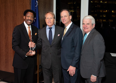 Photo (l-r): Thomas Gilliam, Chairman and CEO, Mutual of America Foundation; Henry Posko, President and Chief Executive Officer, Humanim, Inc.; John Greed, Chairman, President and CEO, Mutual of America; Theodore Herman, Vice Chairman, Mutual of America Foundation. Photo Credit: Ben Asen.