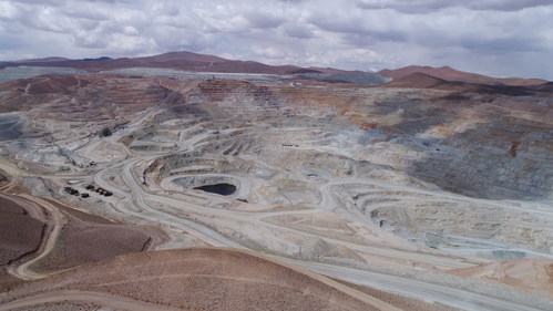 Aerial view of Quebrada Blanca mine operations.
