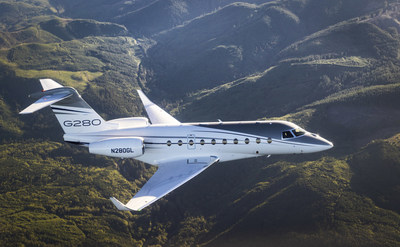 The Gulfstream G280, shown here in this file photo, set a city pair record between Savannah, Georgia, and Van Nuys, California, on renewable fuel. The aircraft flew 2,243 nautical miles at Mach 0.85 using sustainable alternative jet fuel. The Gulfstream G280, shown here in this file photo, set a city pair record between Savannah, Georgia, and Van Nuys, California, on renewable fuel. The aircraft flew 2,243 nautical miles at Mach 0.85 using sustainable alternative jet fuel.