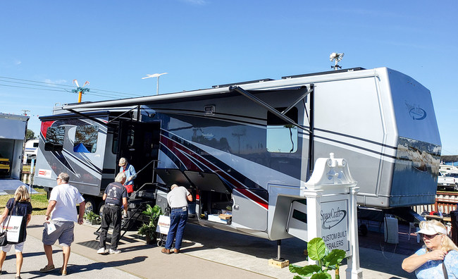 The Space Craft 5th wheel RV featuring the Volta Power System.