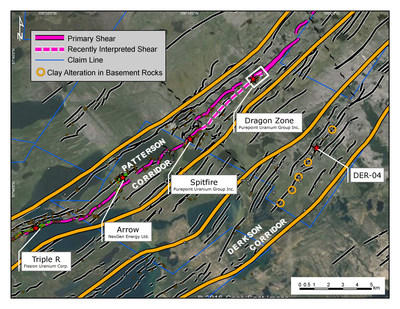 Patterson Corridor and Derkson Corridor in the Athabasca Basin, Saskatchewan (CNW Group/Purepoint Uranium Group Inc.)